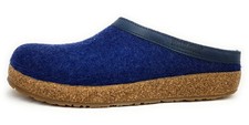 Haflinger Grizzly Torben Herren Pantoletten Hausschuh Blau Freizeit