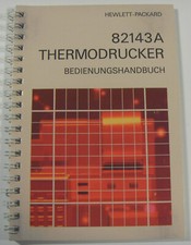 HP Benutzerhandbuch für HP 82143A Thermodrucker (82143-90002)