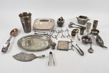 Q15L32- Konvolut Metall meist versilbert ua Becher Besteck teils Alpacca 1x WMF