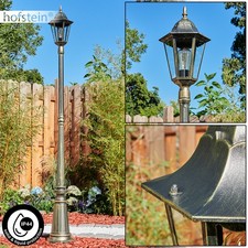 HOFSTEIN Viano Wegeleuchte Außenlampe aus Metall/Glas in Braun-Goldfarben/Klar