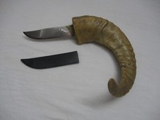 Kretisches Hirtenmesser  Horngriff  Widderhorn   Klinge 13,5 cm neuwertig  W726
