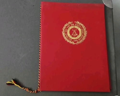 Ddr urkunde verdienstmedaille - ddr,