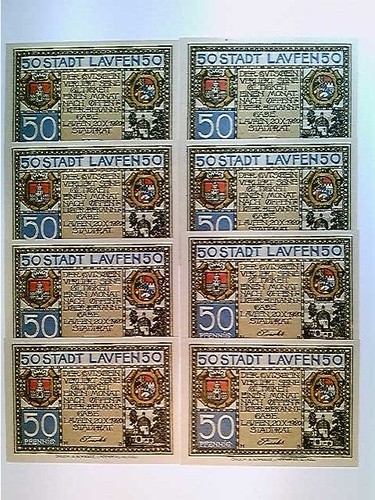 Notgeld laufen 8x 50 - notgeld,,