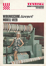 DDR Prospekt Textima Kombinat VEB Wirkmaschinenbau Karl Marx Stadt Wirkmaschine