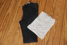 Damen Jeans Top Shop Leigh slim schwarz 28 / 35  T-Shirt Rene Lezard XL creme