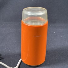 DDR/UDSSR DESIGN ELEKTRISCHE KAFFEEMÜHLE STRAUME VINTAGE Orange 90W Funktioniert