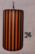 Partylite C05339 Pillarkerze 7x12cm schwarz orange Duft Halloween Bonbon mit OVP