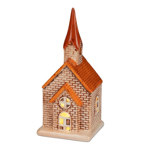 Led dekoobjekt kirche 21cm - led,