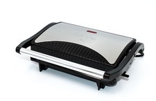 Tristar Kontaktgrill Tischgrill 700 Watt BPA-frei Silber/Schwarz GR-2846 