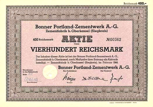 Bonner portland zementwerk - bonner, ag