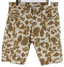 Carhartt Swell Bermuda Shorts Herren W32 Muster Distressed Unten Zip Fly