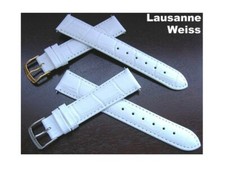 ECHTLEDERUHRBAND Weiss