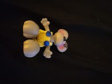 Diddl in Latzhose Hartplastik Figur grau 90er Jahre Sammlerstück beweglich