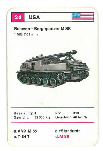 Einzelkarte panzer quartett - einzelkarte, /