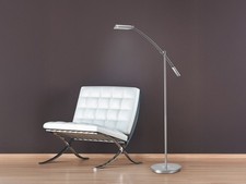 LED Design Stehlampe mit Dimmer, Große Leselampe zum Lesen, dimmbar, ohne Schirm