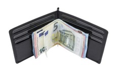 RFID Dollar Clip Geldscheinklammer flach Leder Geldklammer dünn Money Clip LEAS