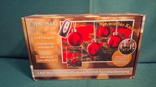 DYNAMAX 6er Set LED Weihnachtsbaum Kugeln beleuchtet rot Ø 8cm mit Fernbedienung