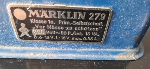 Märklin trafo 279 rarität - trafo,