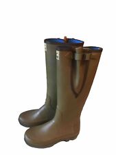 Le Chameau  Damen Gummistiefel oliv Naturkautschuk Innen Neopren blau Größe 37 