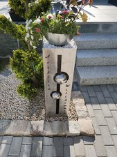 Edelstahldeko, Gartendeko, Gartensäule aus Edelstahl 