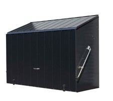 Gartenbox Fahrradgarage Metall Gerätebox Aufbewahrungsbox anthrazit 76x185x139cm