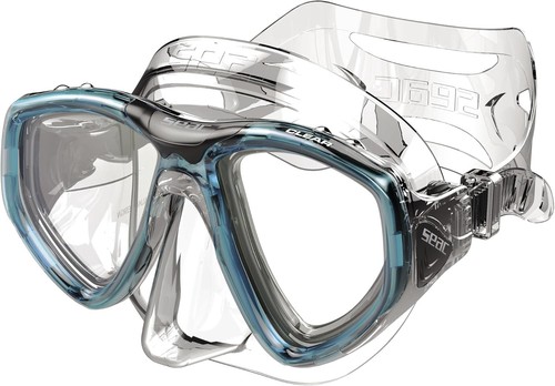Seac clear dual lens silikon - clear, dual-lens