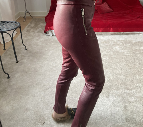 Gucci lederhose bordeauxrot - lederhose,