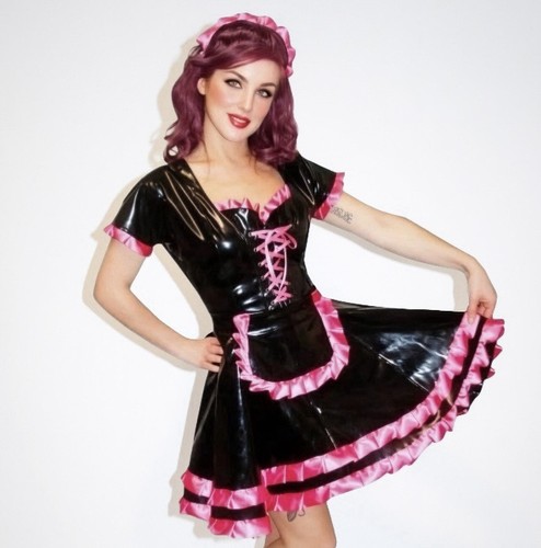 Misfitz schwarz pvc hot pink - pvc,