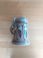 Merkelbach Bierkrug mit Zinndeckel, Handarbeit, Manufaktur