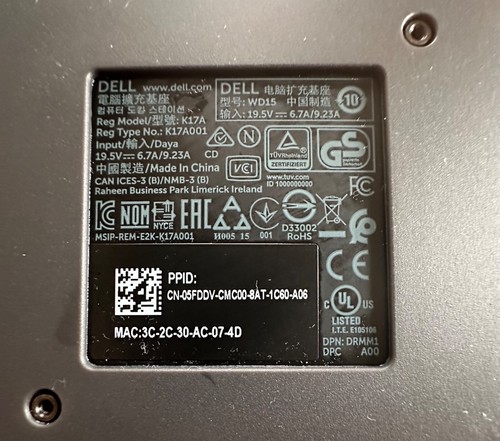 Dell docking station - dell, wd15