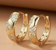 CREOLEN GELBVERGOLDET MIT ZIRKONIA  12mm