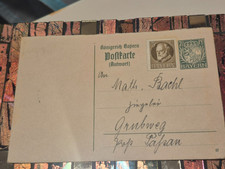 PK - Königreich Bayern Drucksache 7,5 Pfennig + 3 Pfennig Marke