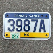 Original US Motorrad Kennzeichen Nummernschild USA ?? Pennsylvania 