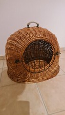 Katzenkorb mit Gitter ø 50 cm Weidenkorb Tragekorb Katze