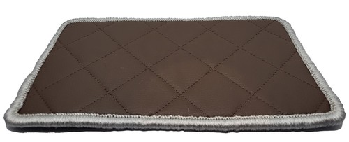 Braun gestepptes öko leder - braun,