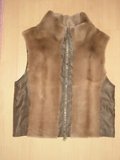 edle Pelz-Weste Echtfell-Weste vom Kürschner braun nougat Gr. 36-38 Gr. S-M