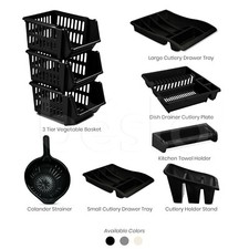 KUNSTSTOFF KÜCHENBESTECK UTENSIL STÄNDER HALTER SPÜLENSTÄNDER AUFGERÄUMT AUFBEWAHRUNG LEBENSMITTELSIEB