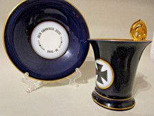 Patriotische Tasse, Aus Großer Zeit, 1914-16 Bavaria Porzellan  eisernen Kreuz