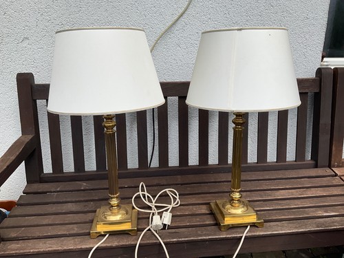 Alte antike tischlampe messing - alte,