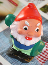 DDR zwerg spielzeug alt 9cm Gartenzwerg Hartgummi Plastik wichtel vintage HG