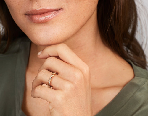 Diamanten goldring memoire - goldring,