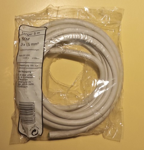 Nym 3x1 5mm kabel 5m - 3x1,5mm²,