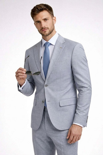 Herren kleid grau elegant slim - kleid,