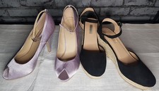 Gr.40  2 Paar Pumps High-Heels Peeptoes Graceland Plateau Fesselriemchen