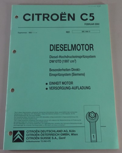 Werkstatthandbuch citroen - werkstatthandbuch, c5
