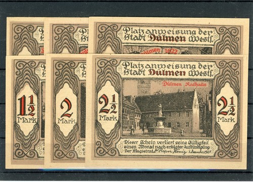 Dülmen scheine notgeld gm - dülmen,