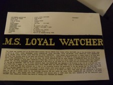 Cap Tally; H.M.S. LOYAL