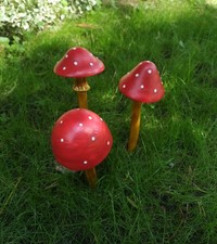 3 Pilze Keramik - Garten -