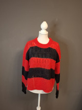 Zadig & Voltaire Pullover  Modell „Gaby MO“  Rot/Schwarz  Mohair/Wolle Gr  XS