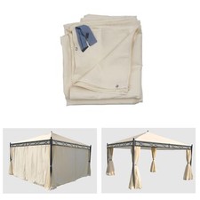 B-Ware 4er-Set Seitenwand für Pergola Calpe, 4x4m Polyester, creme
